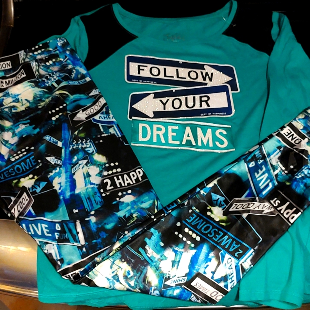 NWOT LS tee and matching leggings